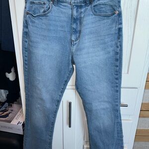 LOFT Outlet Light Wash Denim Jeans with Copper Button
